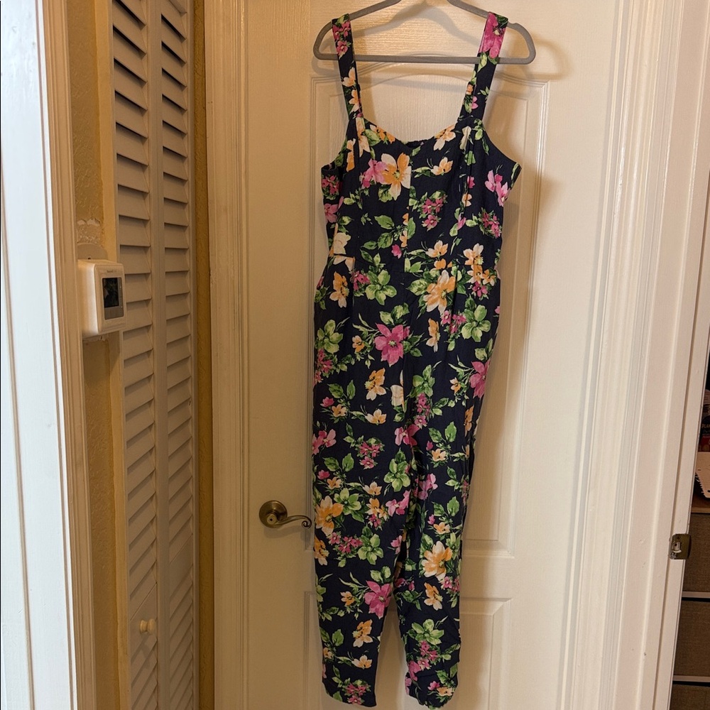 Old Navy Floral Jumpsuit with Bold Colors